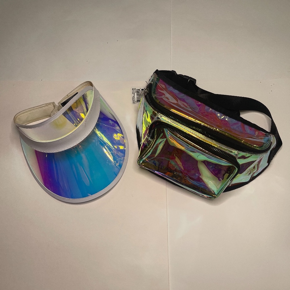 Metallic 80’s Hat and pouch